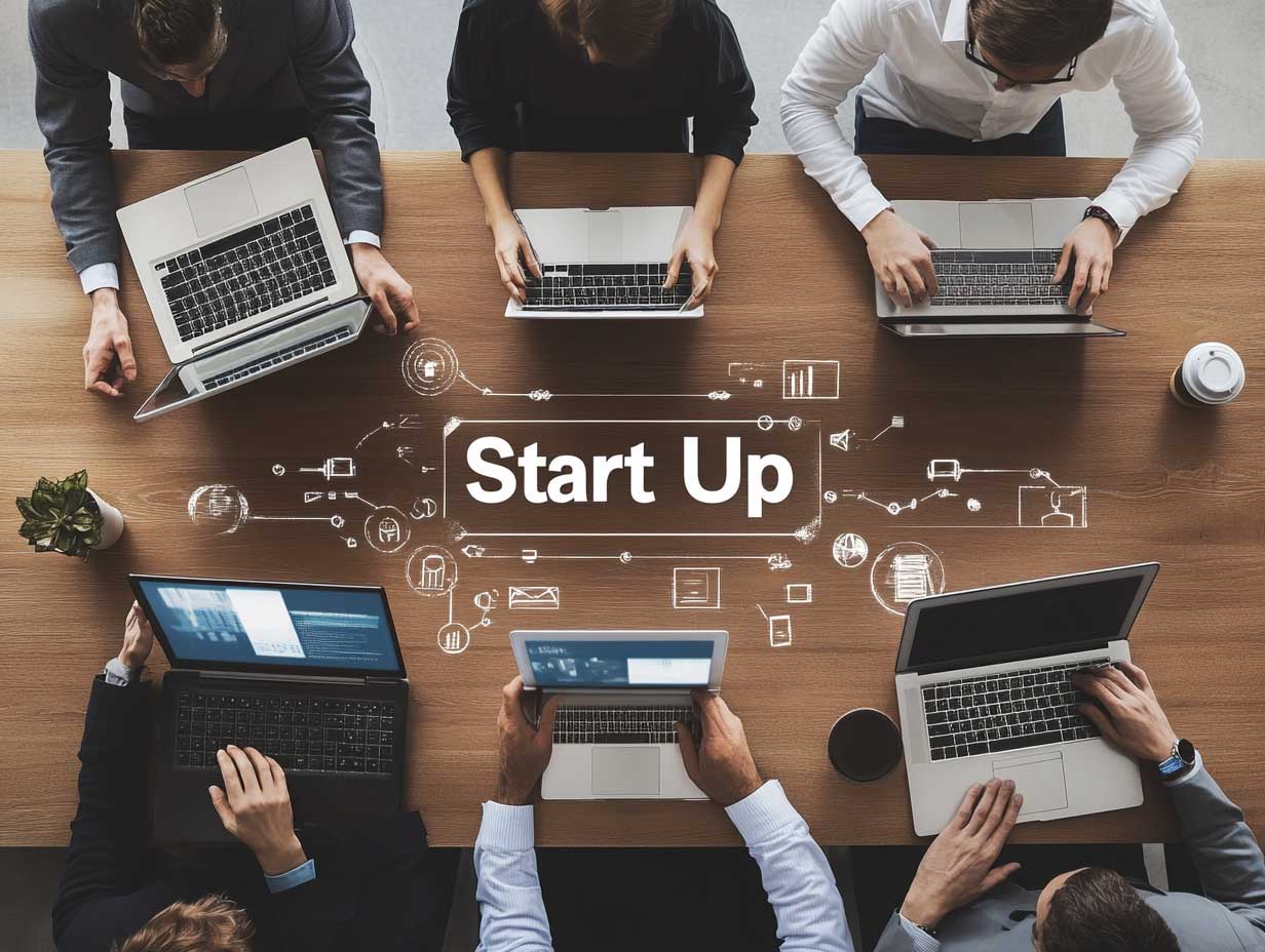 Équipe de start-up innovante travaillant à Lyon