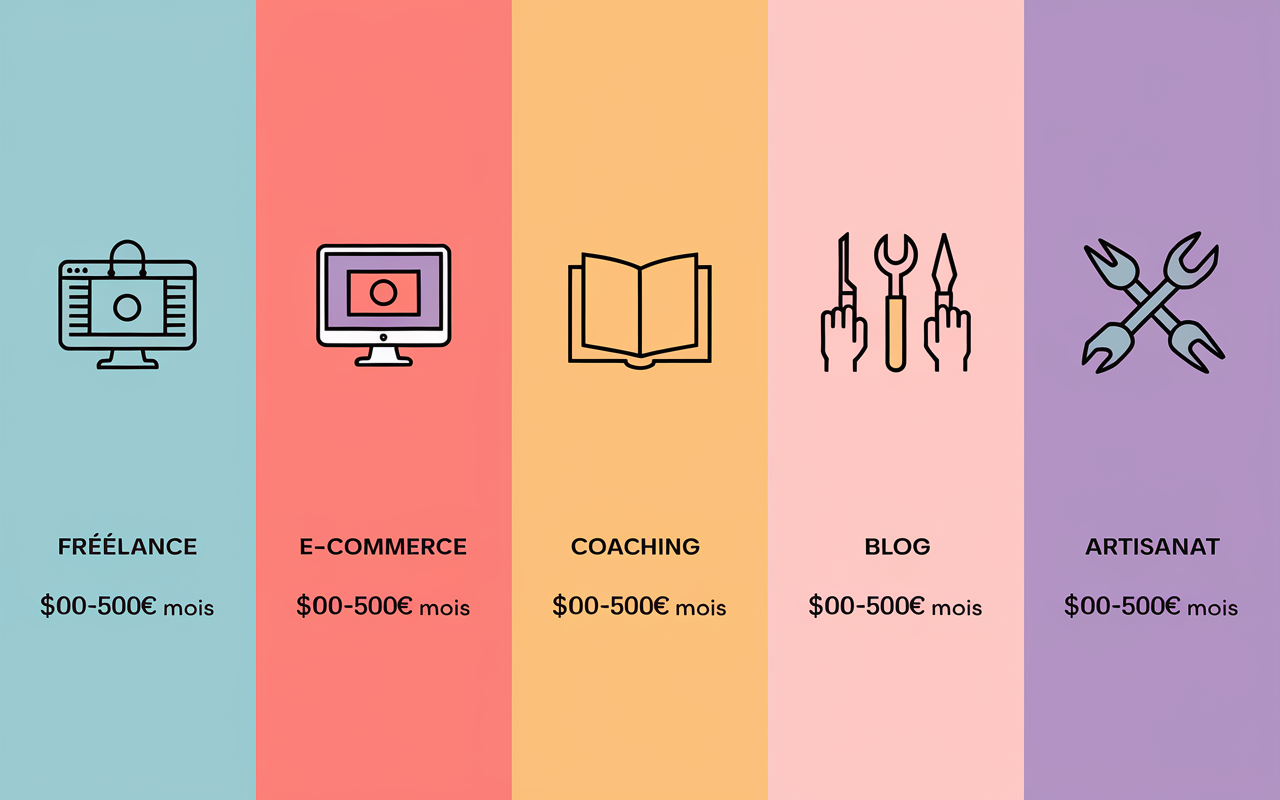 Tableau comparatif business rentables domicile 2025