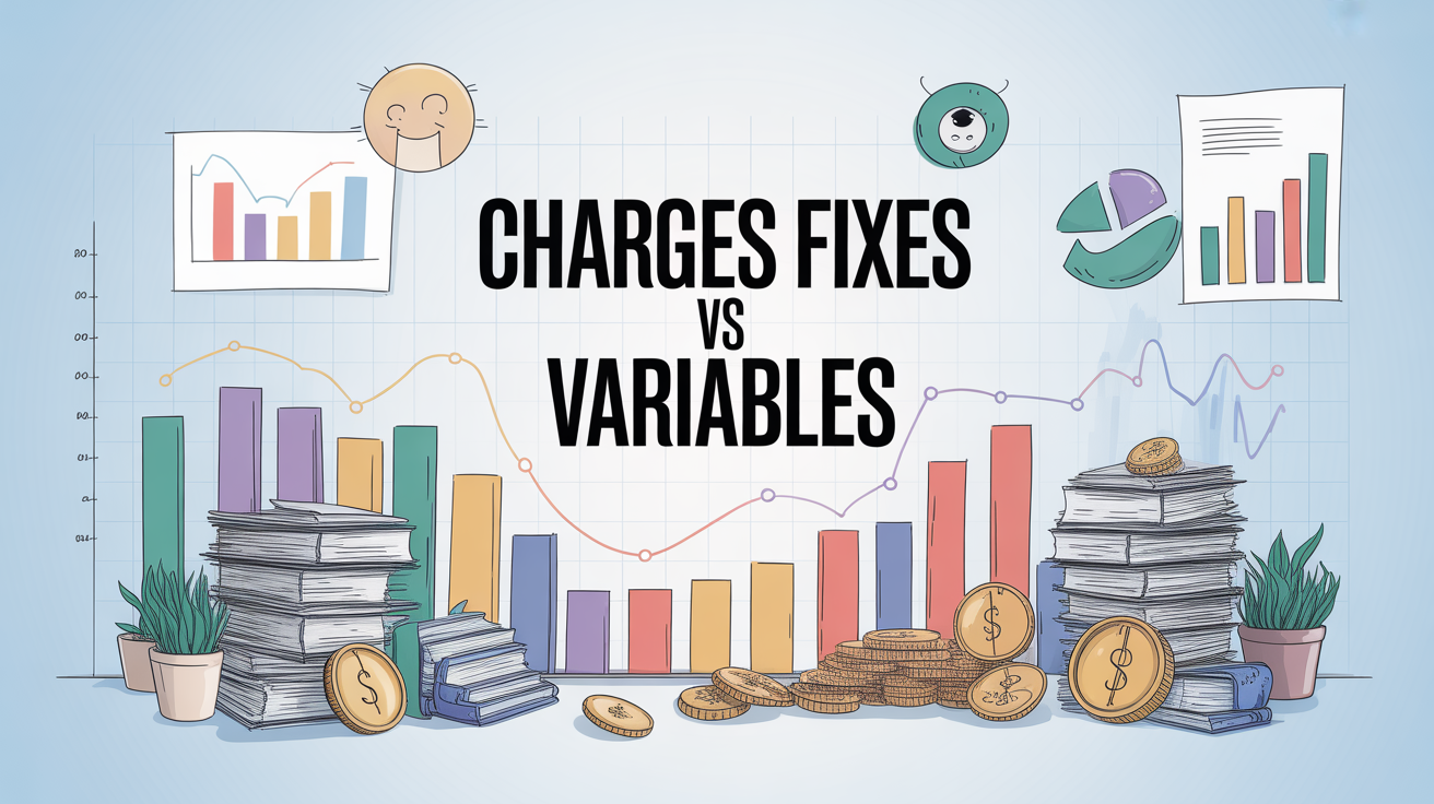 Illustration charges fixes variables tableau financier entreprise Lyon