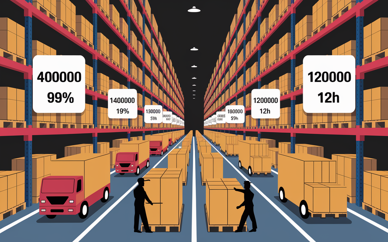 Graphique chiffres clés logistique hub Harnes