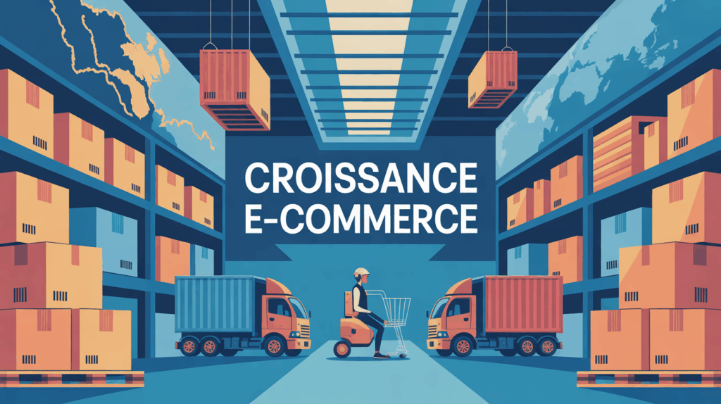 Croissance e-commerce hub logistique Harnes Lyon