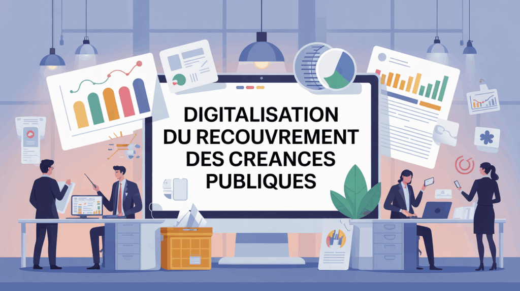 Digitalisation du recouvrement des creances publiques illustration bureau