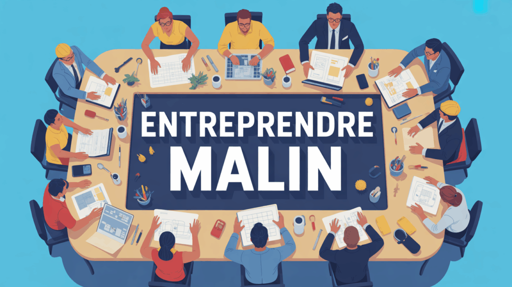 Equipe lyonnaise dynamique autour de plans et outils pour entreprendre malin