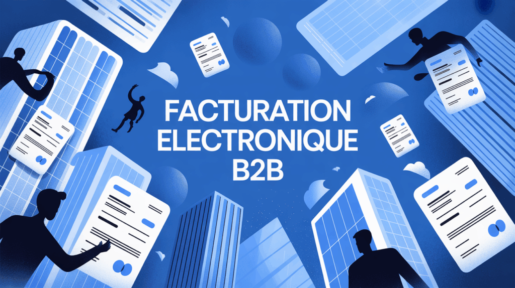 illustration bureaux modernes facturation electronique B2B