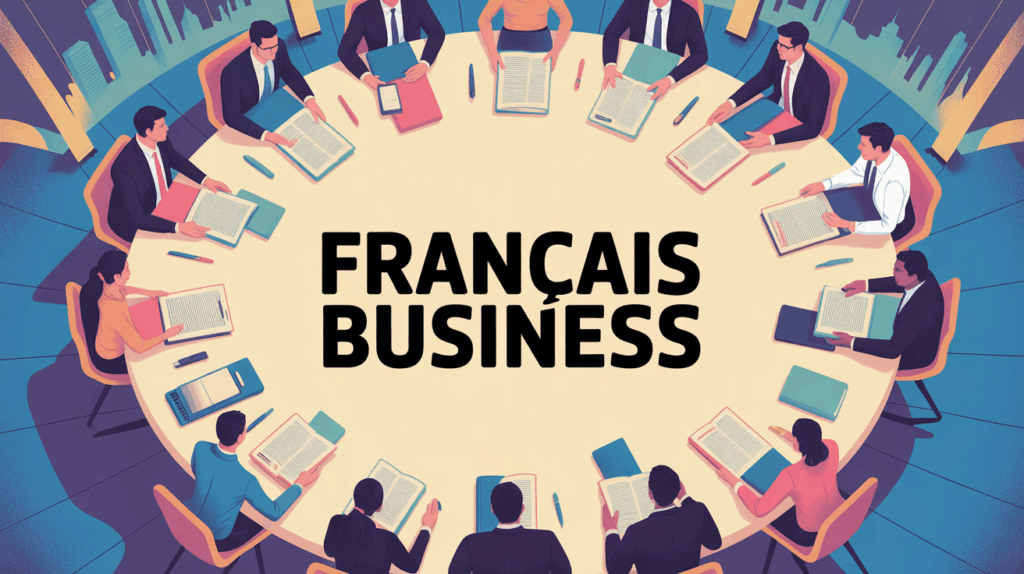 Illustration table ronde Francais Business Lyon
