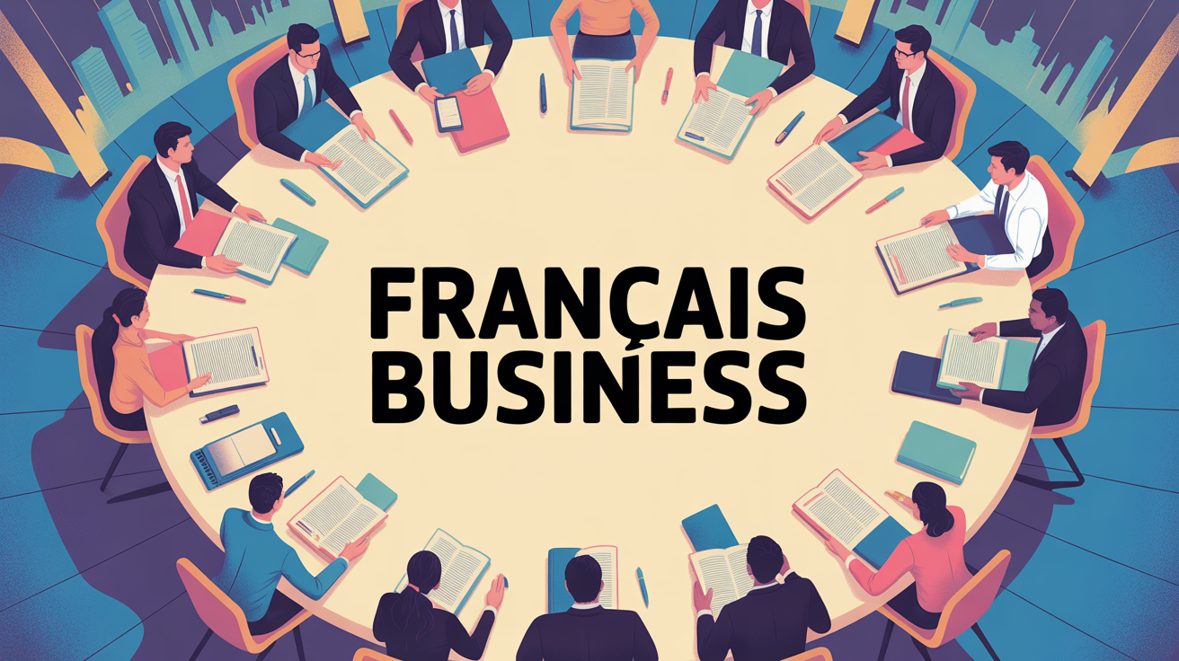 Illustration table ronde Francais Business Lyon