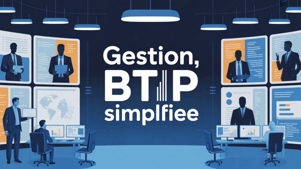 Portail gestion BTP simplifiee avec equipe chantier