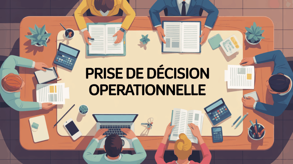 Scène bureau prise de decision operationnelle
