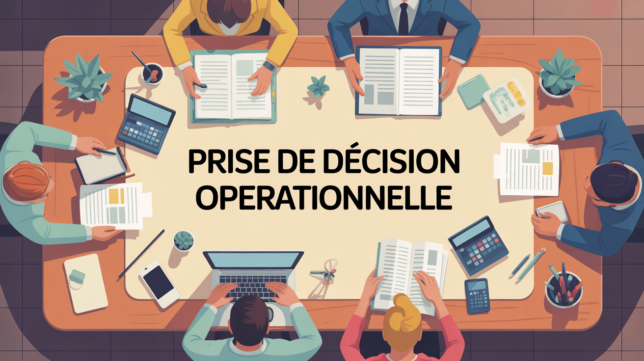Scène bureau prise de decision operationnelle