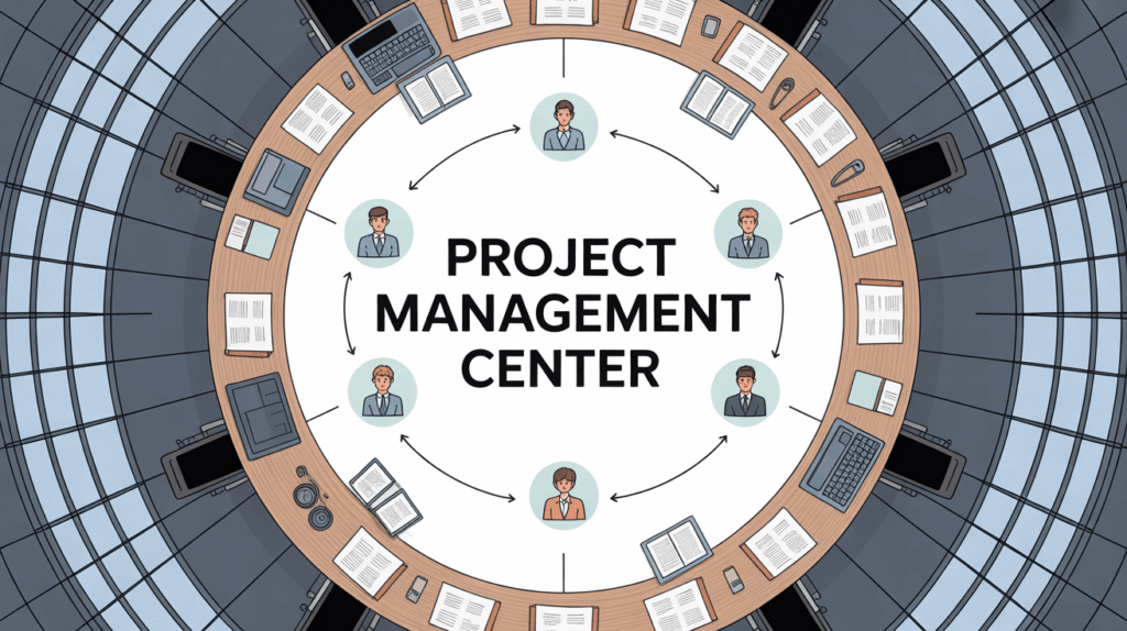 illustration project management center vue centrale