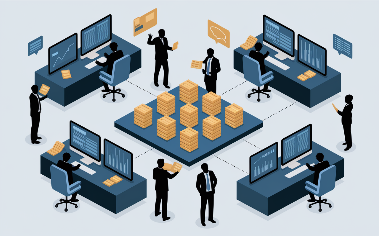 illustration hub centralisation gestion projet