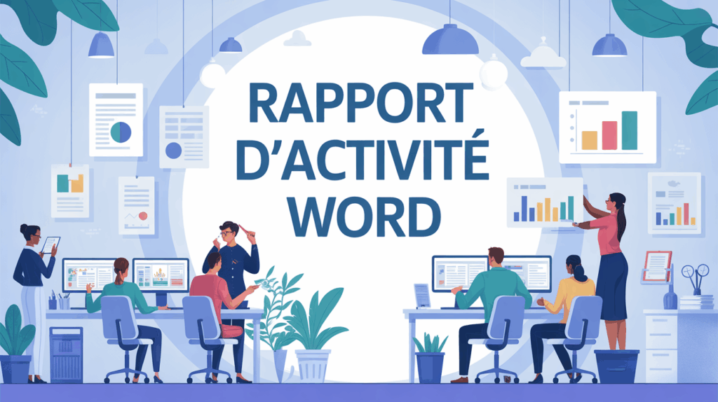 équipe autour bureau moderne rapport d'activité word