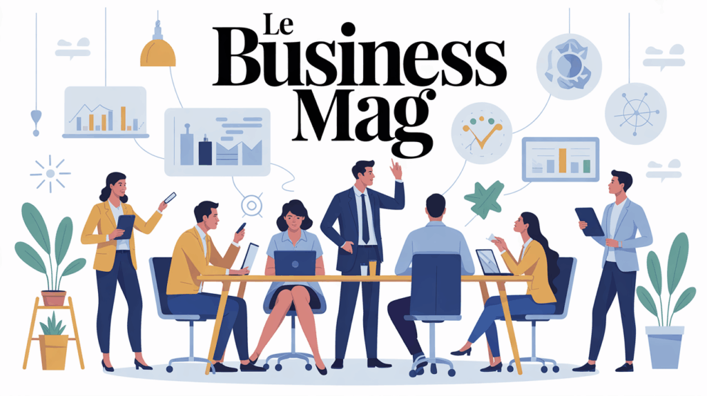 reseau d'entrepreneurs autour tablette Le Business Mag