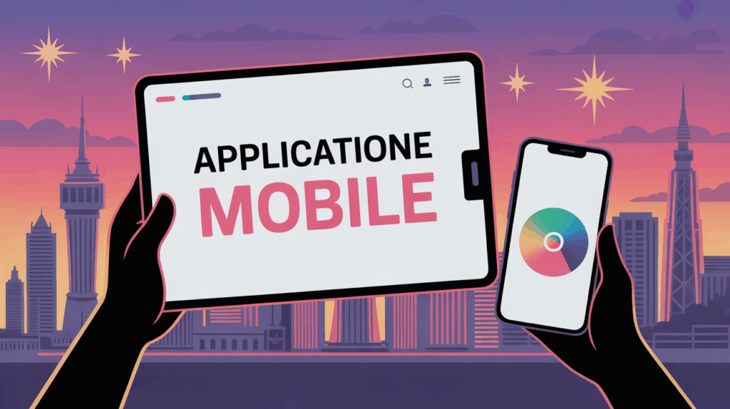 illustration application mobile skyline lyon