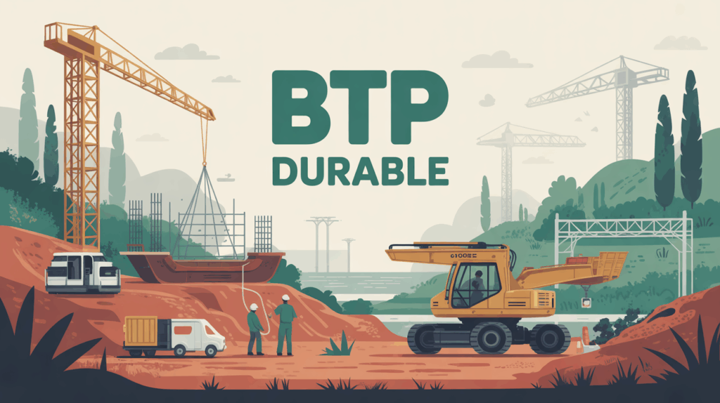 Illustration BTP durable sud France chantier moderne