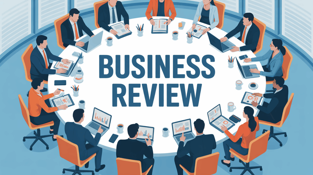 Illustration Business Review B2B table ronde Lyon