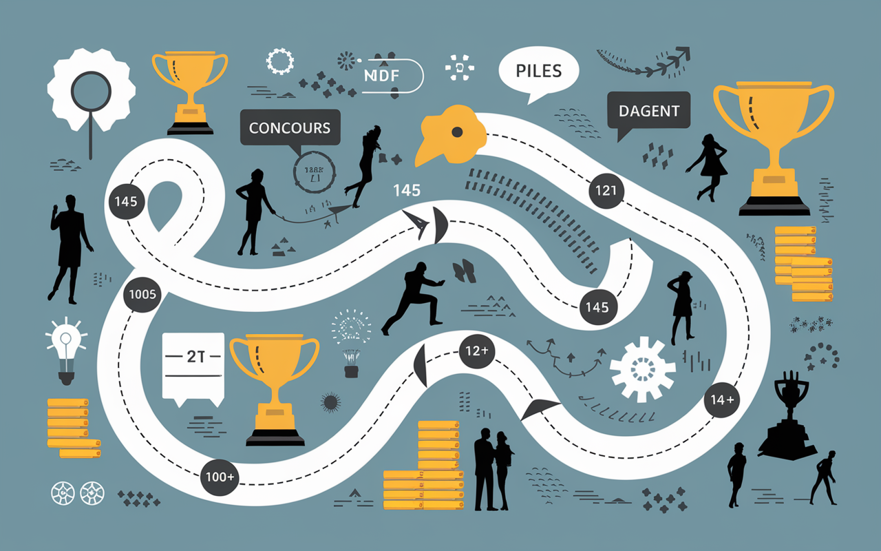 Carte stylisée concours business Lyon