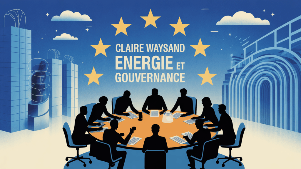Claire Waysand autour d'une table de travail energie europe