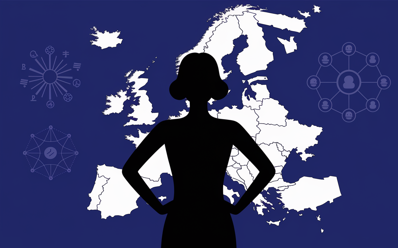 Silhouette Claire Waysand carte Europe gouvernance