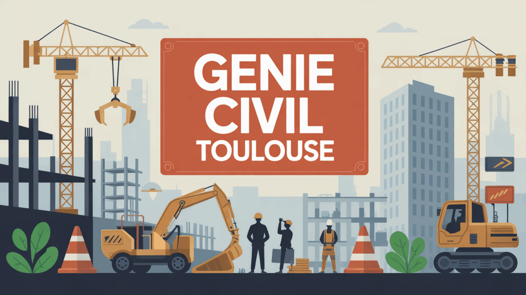 Illustration chantier genie civil Toulouse urbain et durable