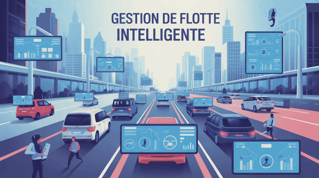 Illustration flotte véhicules Webfleet Lyon dashboards équipe