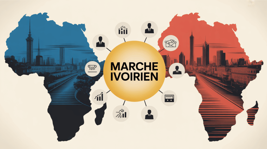 illustration carte marche ivoirien entrepreneurs reseau