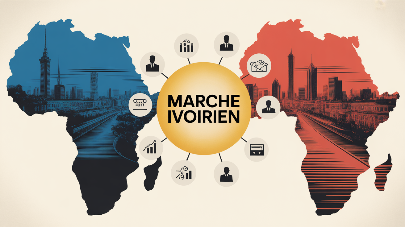 illustration carte marche ivoirien entrepreneurs reseau