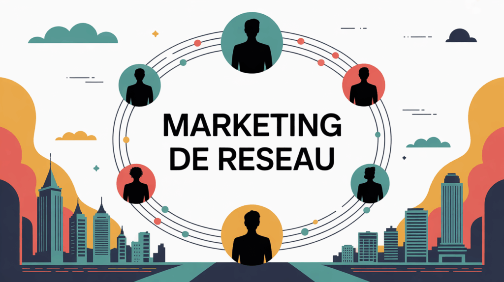 illustration marketing de reseau lyon silhouettes connectees