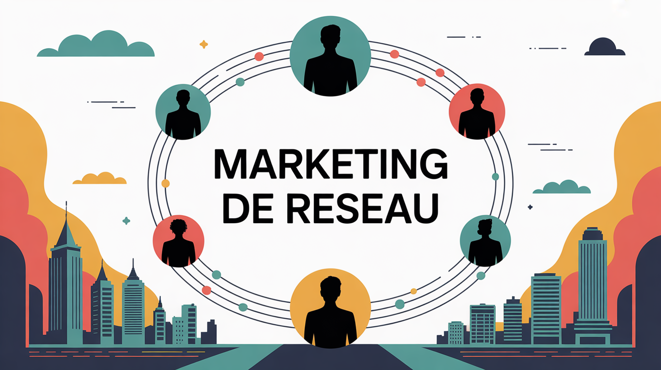 illustration marketing de reseau lyon silhouettes connectees