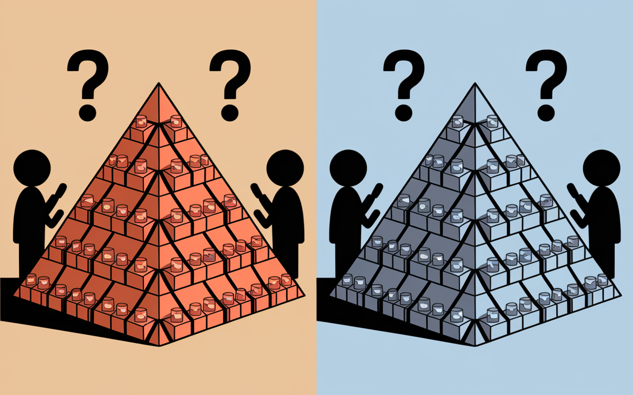 comparaison mlm pyramidal produits argent lyon