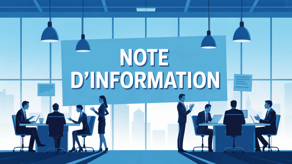 illustration d une note d information dans un bureau lyonnais moderne
