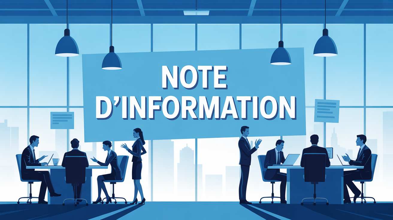illustration d une note d information dans un bureau lyonnais moderne