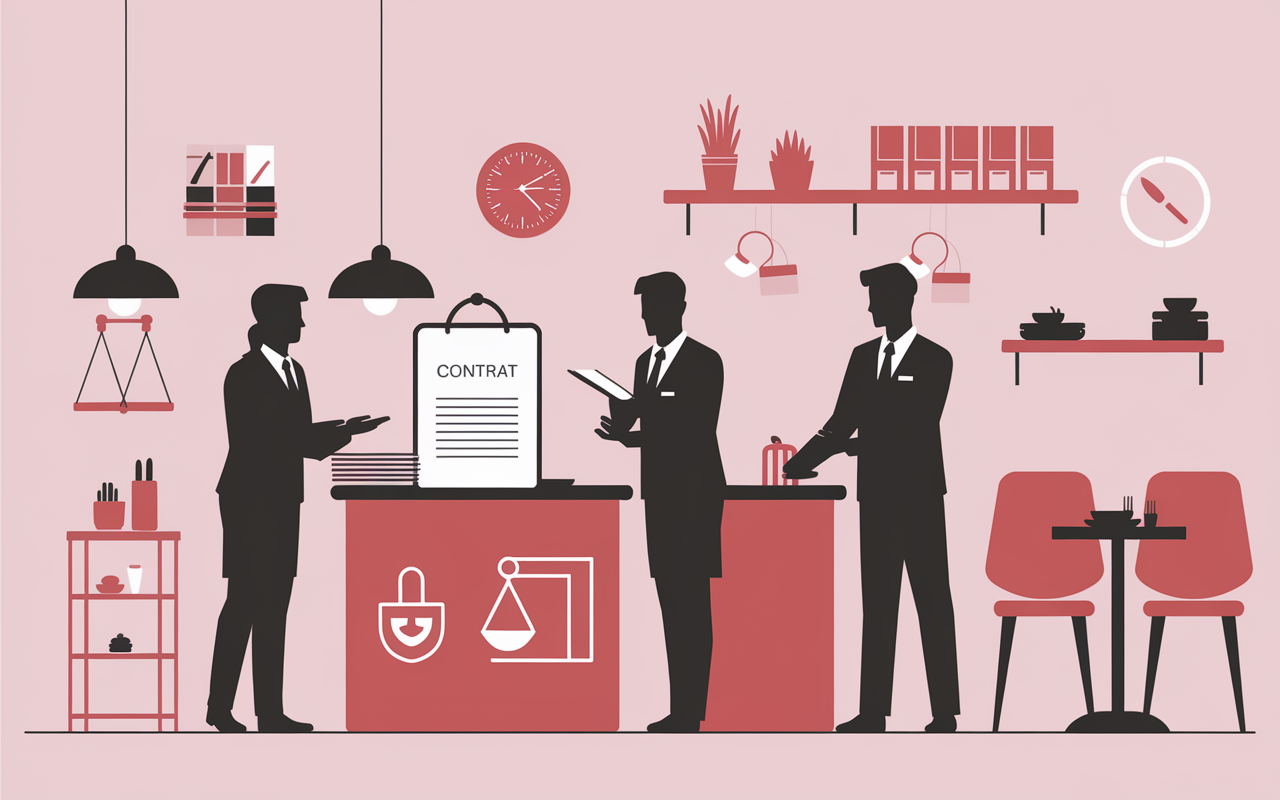 Equipe restaurant avec outils RH digitalises