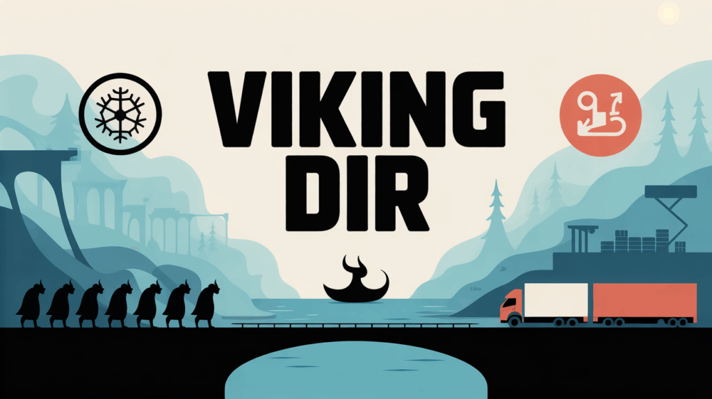 Illustration viking dir pont drakkars camions