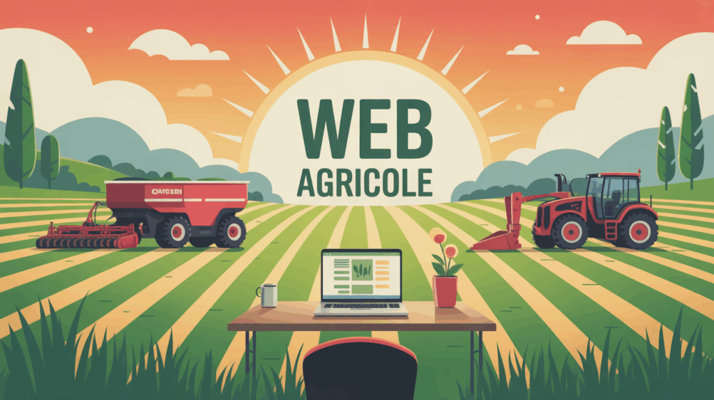 web agricole ferme connectee moderne robot tracteur