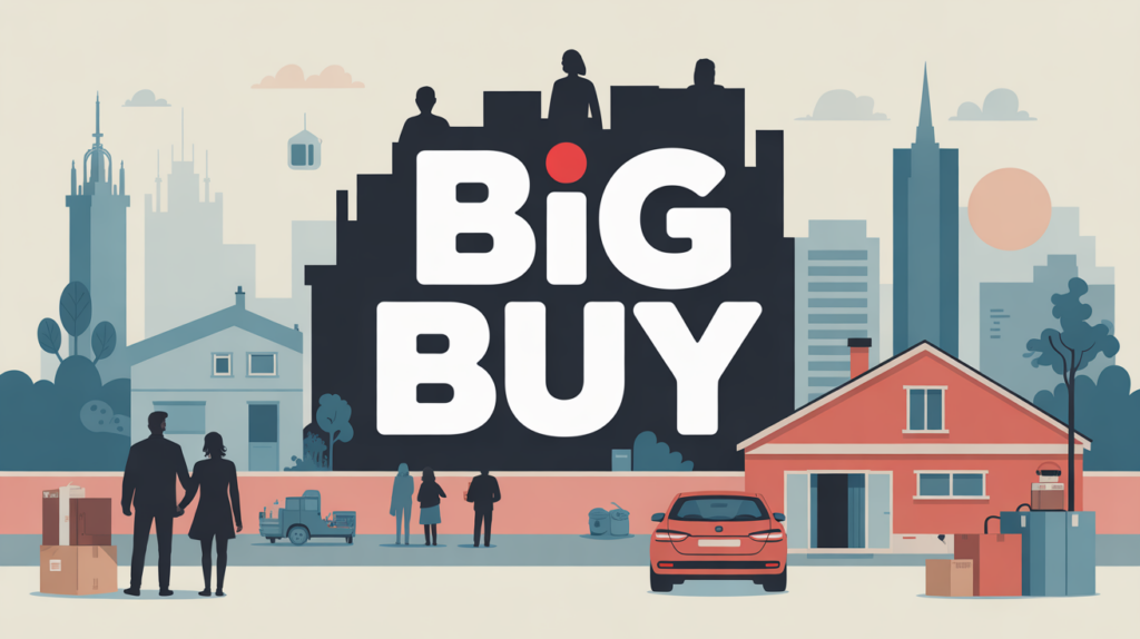 illustration big buy lyon famille voiture maison