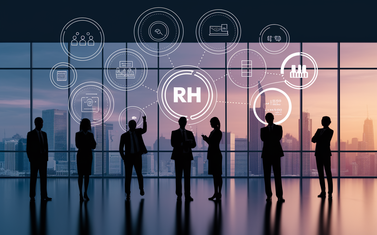Dashboard digital modules RH recrutement gestion temps