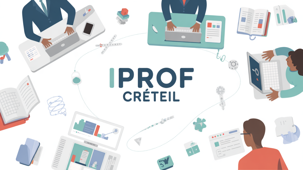 Illustration Iprof Creteil bureau numerique enseignants