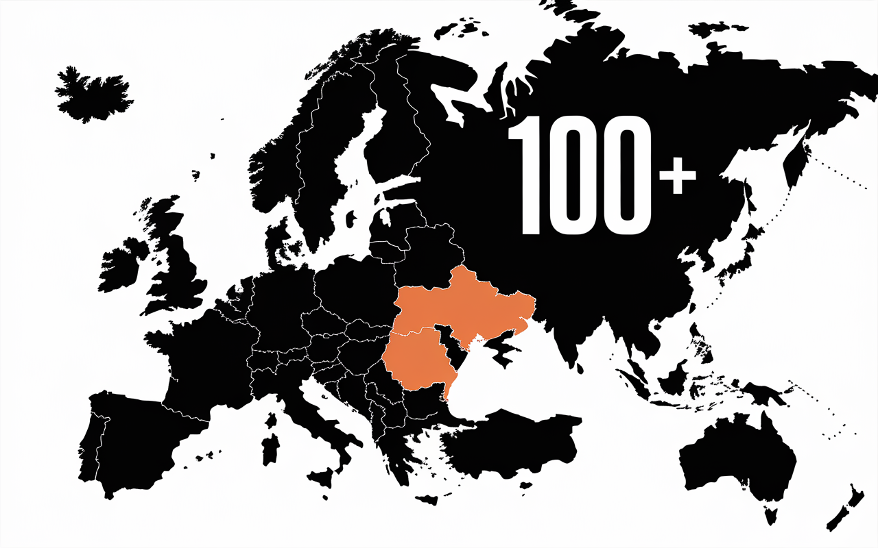 Carte pays EMEA surlignés