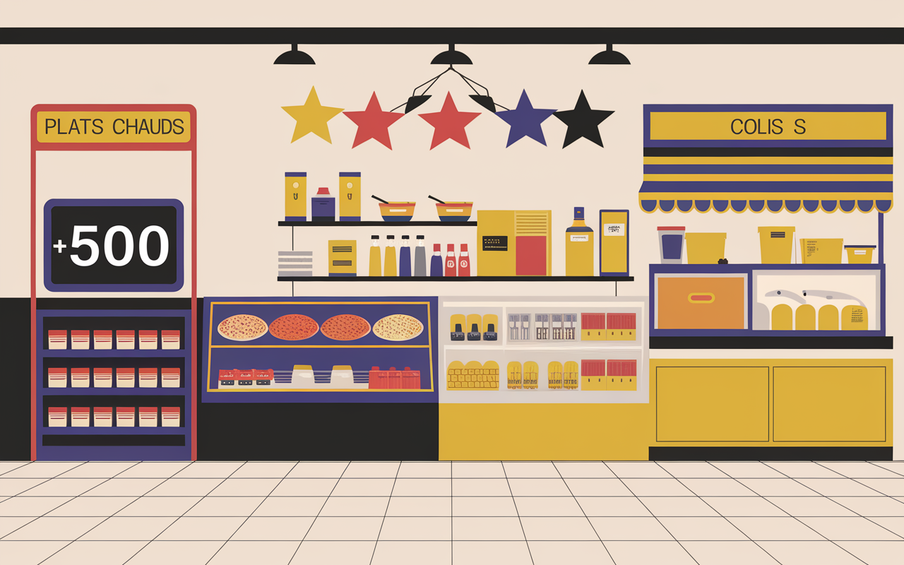 Rayons convenience store produits et services