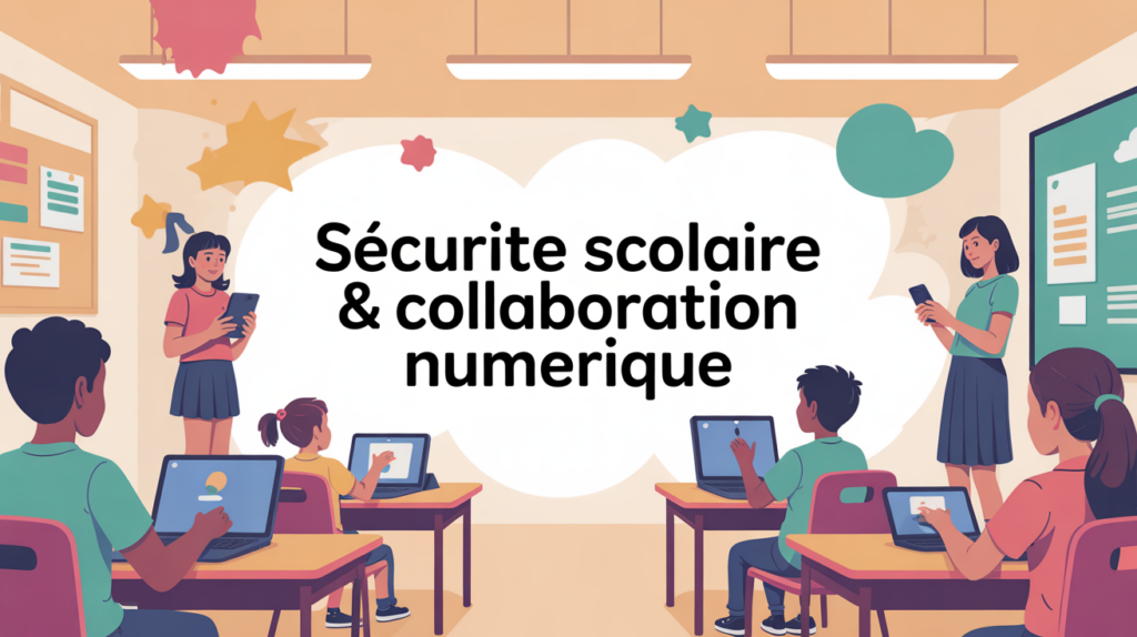 Scene educative securite scolaire collaboration numerique Lyon