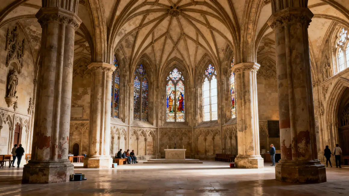 Intérieur gothique basilique Saint-Bonaventure Lyon