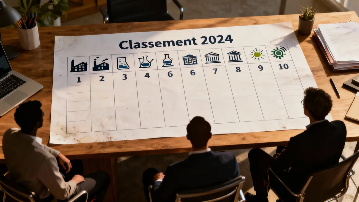 Tableau classement grandes entreprises Lyon industrie santé tech
