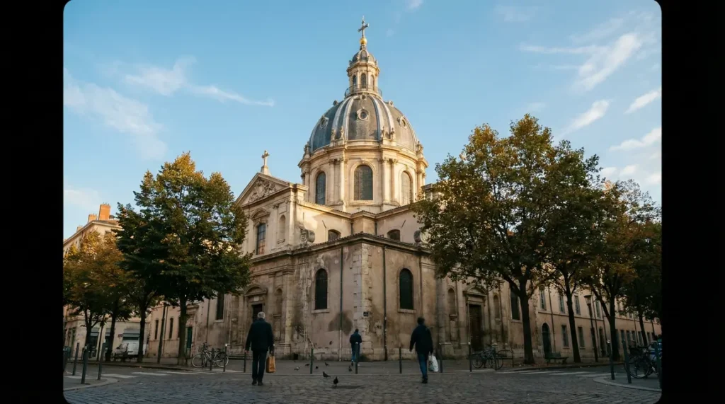 Façade église Saint-Bruno-les-Chartreux Lyon dôme baroque
