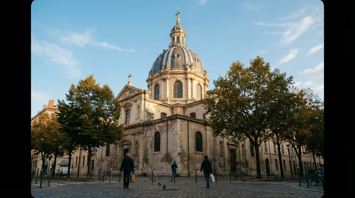 Façade église Saint-Bruno-les-Chartreux Lyon dôme baroque