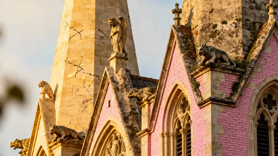Detail gothique fleches eglise Saint-Nizier Lyon