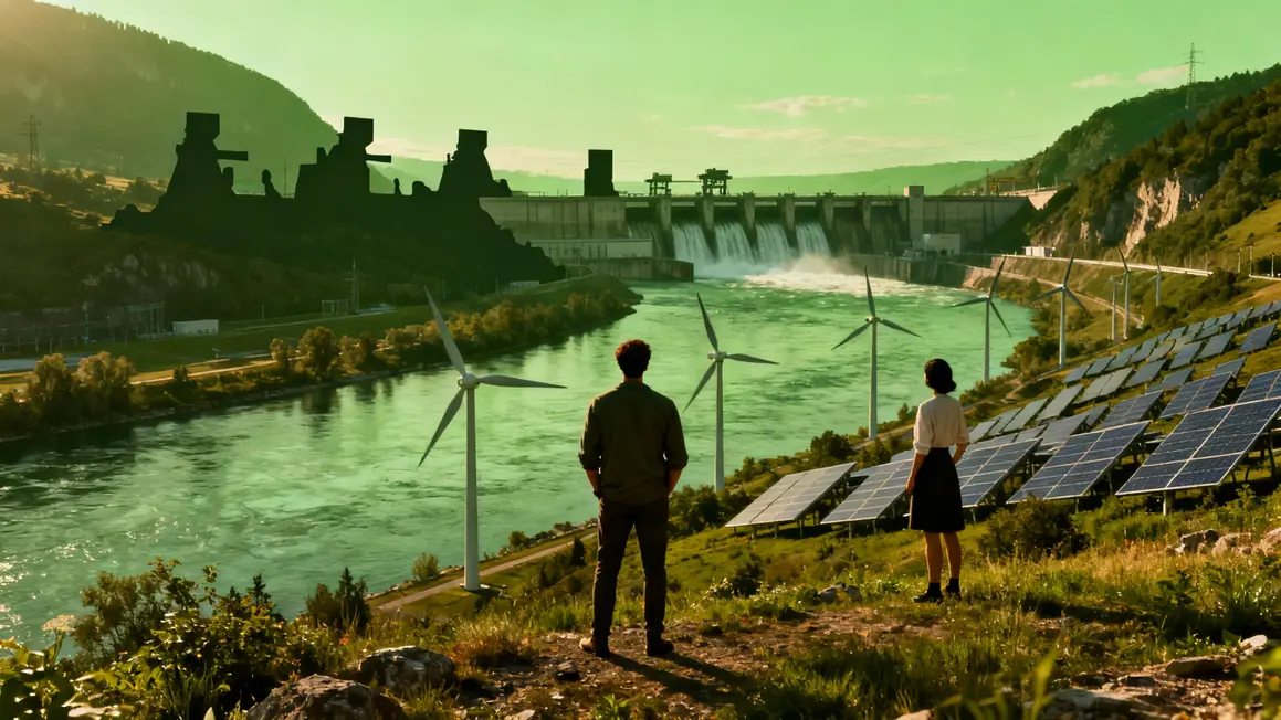 Paysage Rhone Lyon centrales hydro solaires éoliennes transition écologique