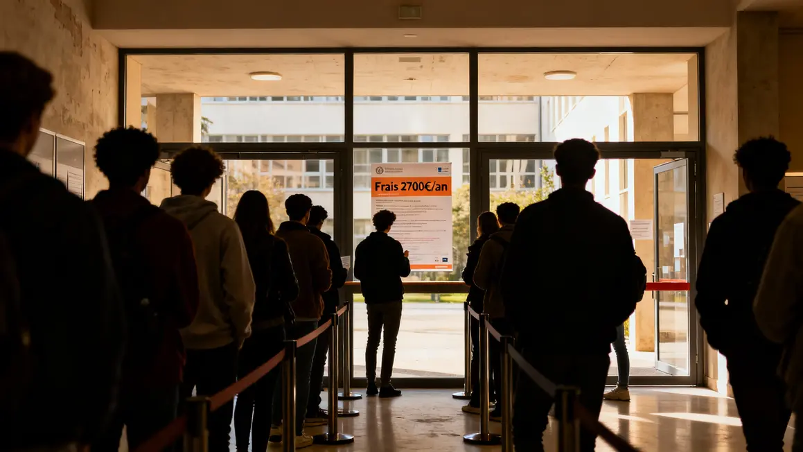 foule etudiants internationaux frais universitaires lyon 2