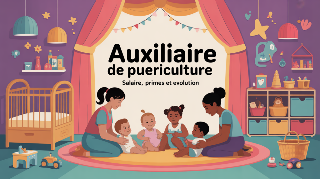 Scène auxiliaire de puériculture salaire primes enfants crèche