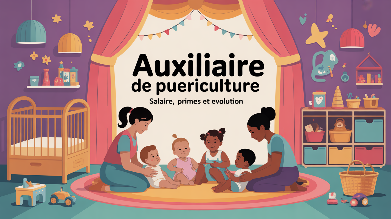 Scène auxiliaire de puériculture salaire primes enfants crèche